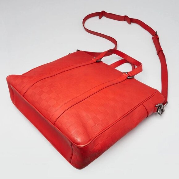 Louis Vuitton Fusain Damier Infini Leather Tadao PM Tote Bag - Picture 3 of 12